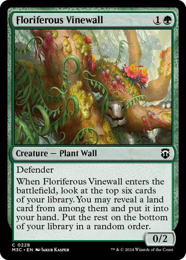 Floriferous Vinewall [Modern Horizons 3 Commander] Online