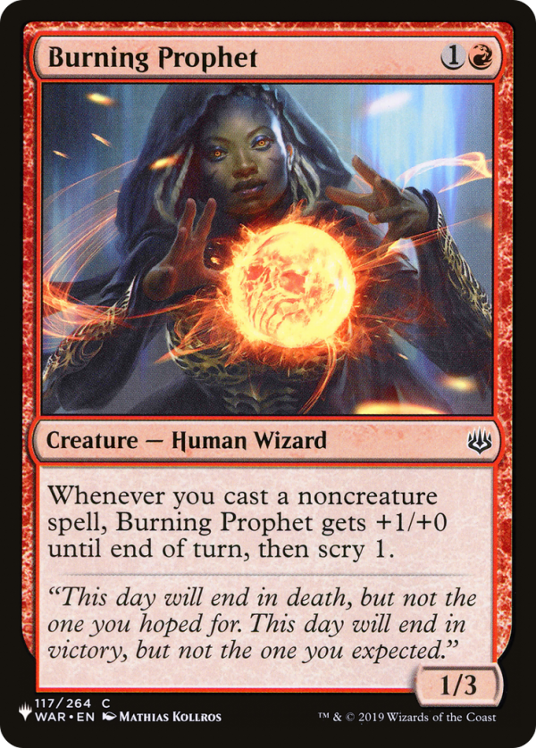 Burning Prophet [The List] Fashion